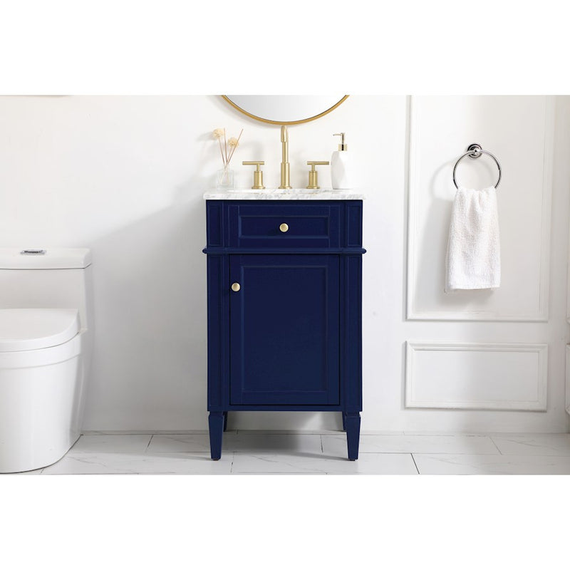 Elegant Kitchen/Bath Park Avenue 21" Single Bathroom Vanity, Blue