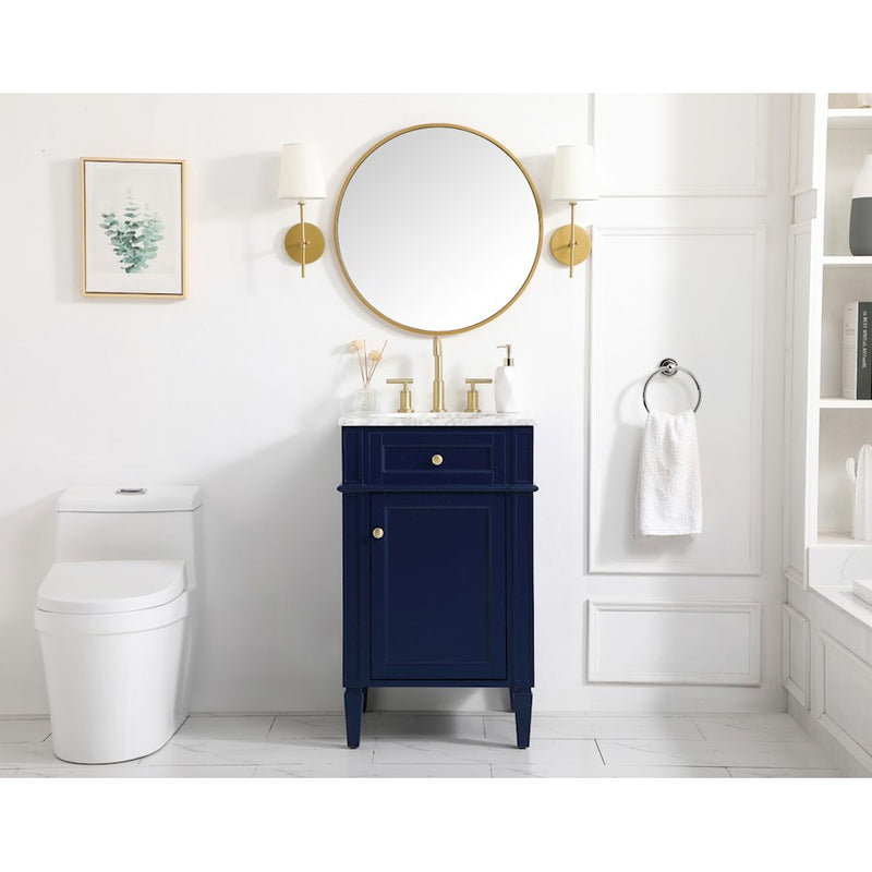 Elegant Kitchen/Bath Park Avenue 21" Single Bathroom Vanity, Blue