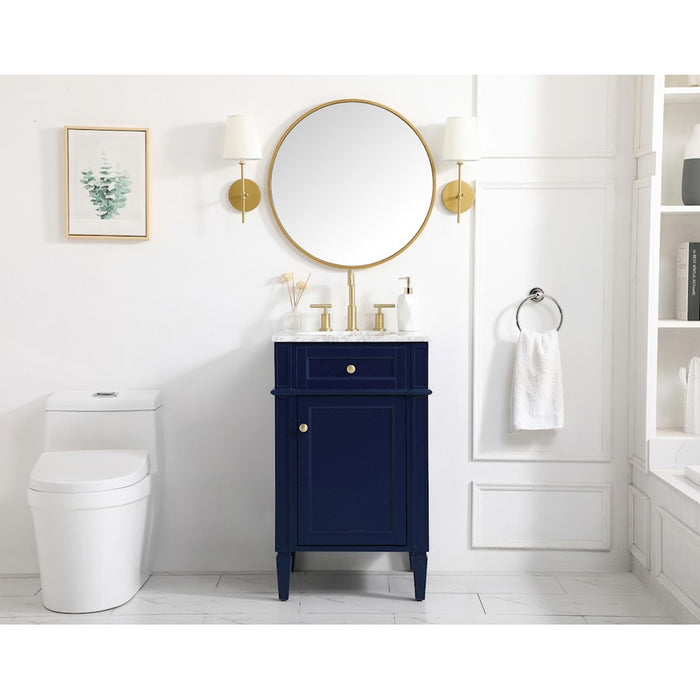 Elegant Kitchen/Bath Park Avenue 21" Single Bathroom Vanity, Blue