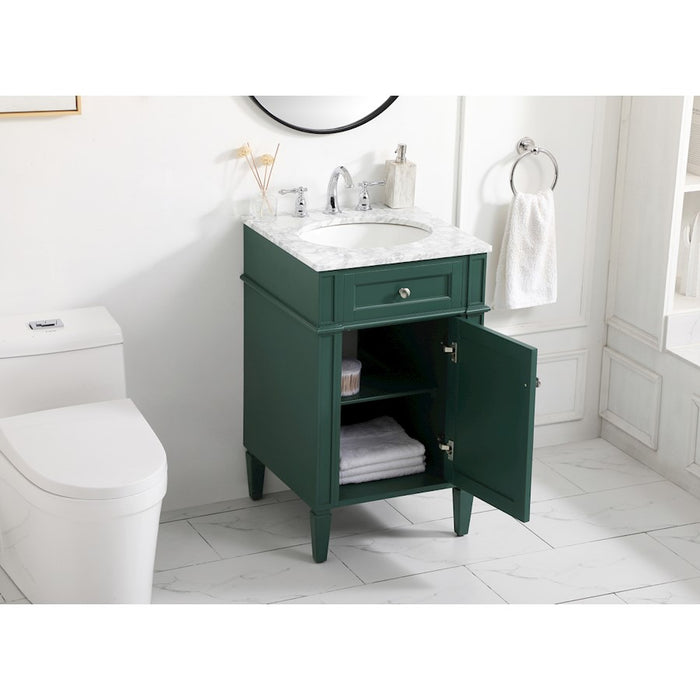 Elegant Kitchen/Bath Park Avenue 21" Single Bathroom Vanity, Green