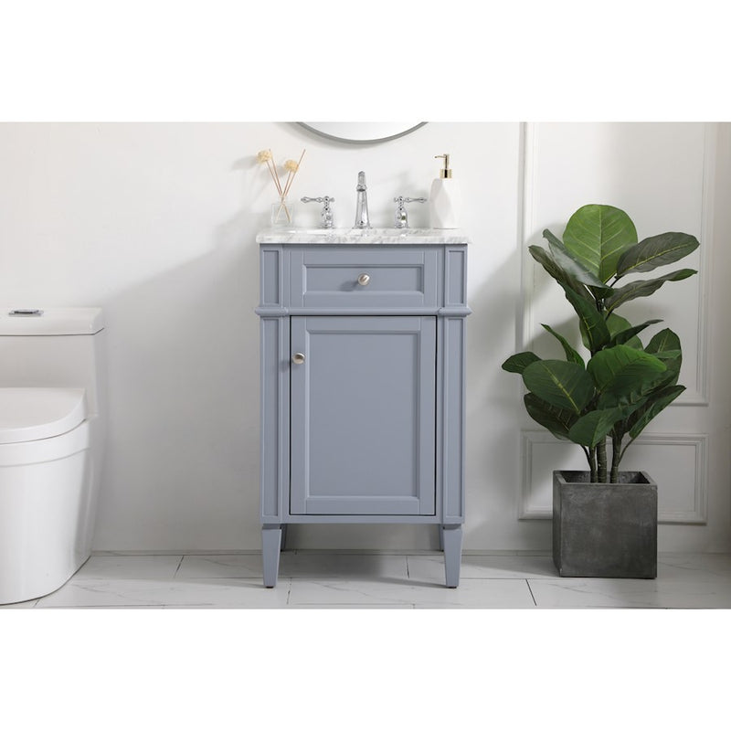 Elegant Kitchen/Bath Park Avenue 21" Single Bathroom Vanity, Grey