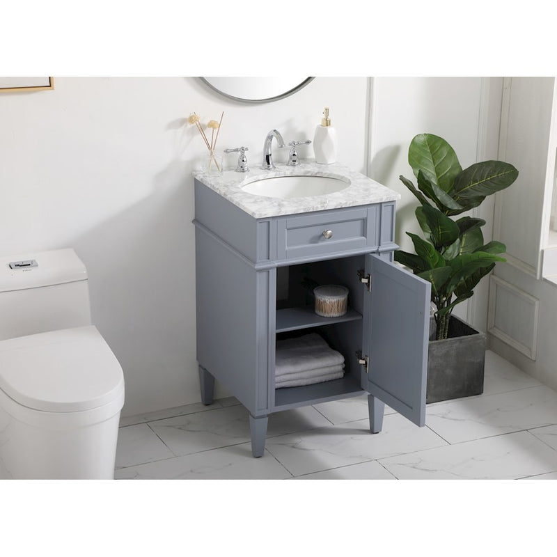 Elegant Kitchen/Bath Park Avenue 21" Single Bathroom Vanity, Grey