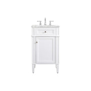 Elegant Kitchen/Bath Park Avenue 21" Single Bathroom Vanity, White - VF12521WH