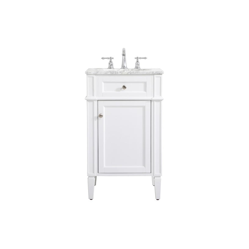 Elegant Kitchen/Bath Park Avenue 21" Single Bathroom Vanity, White - VF12521WH