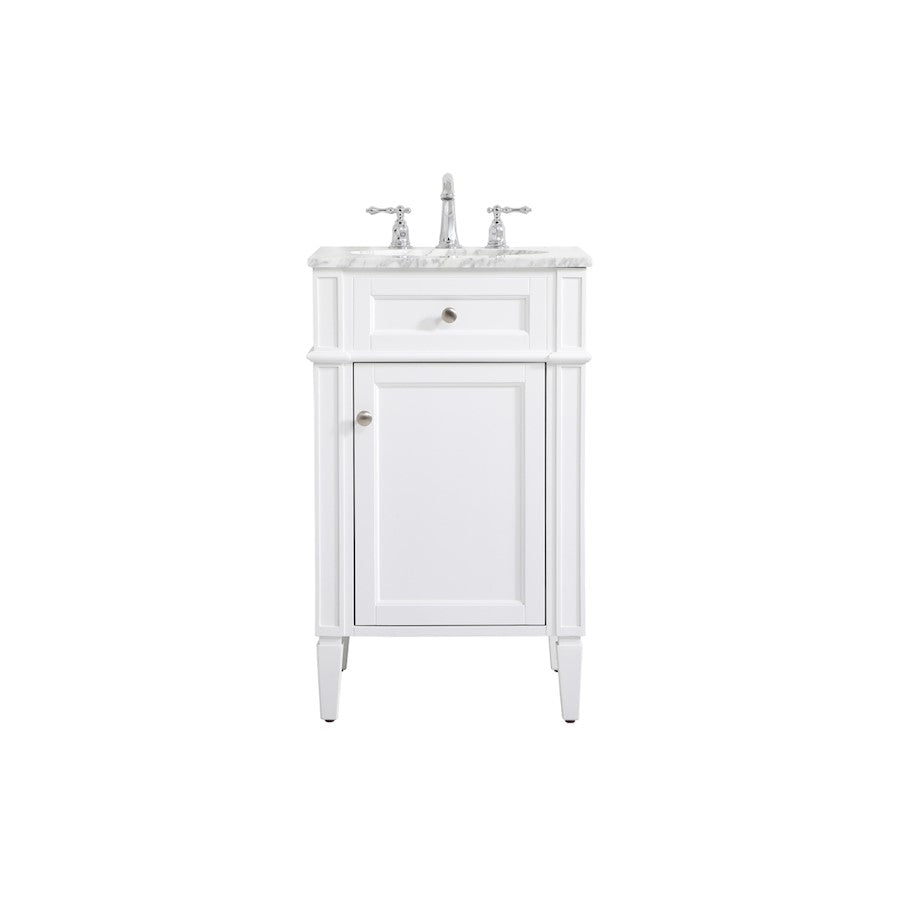 Elegant Kitchen/Bath Park Avenue 21" Single Bathroom Vanity, White - VF12521WH
