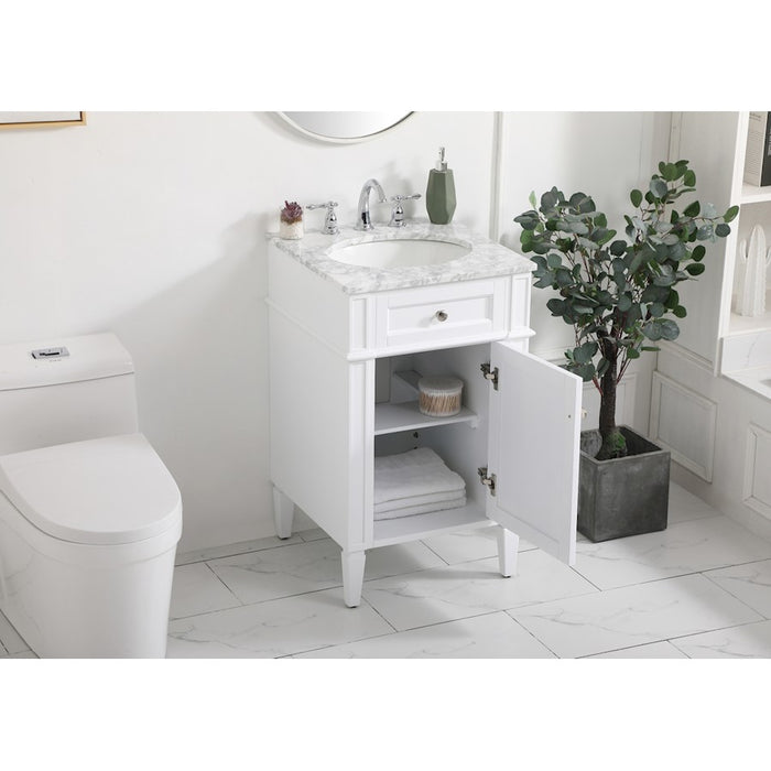 Elegant Kitchen/Bath Park Avenue 21" Single Bathroom Vanity, White