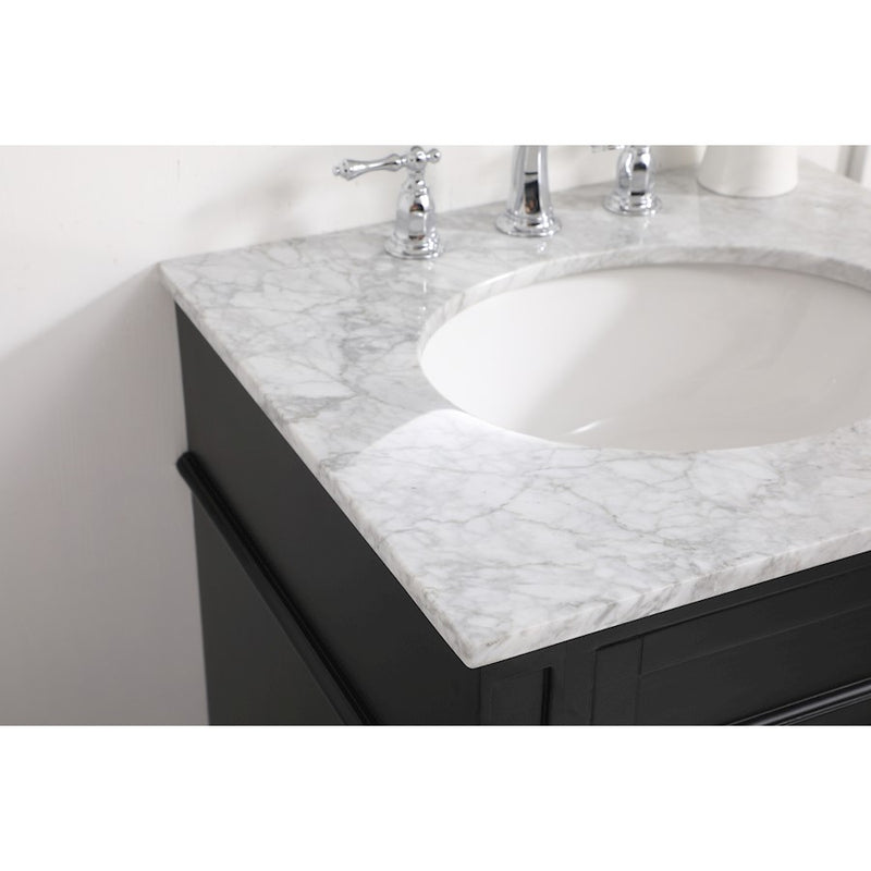 Elegant Kitchen/Bath Park Avenue 24" Single Bathroom Vanity, Black