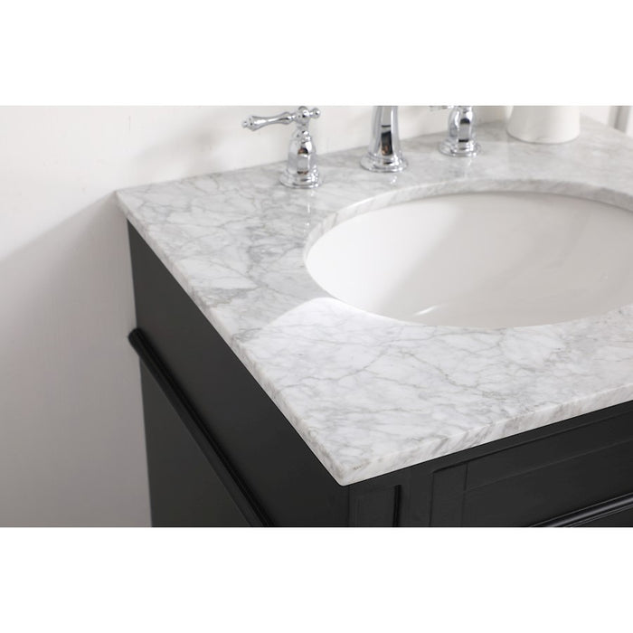 Elegant Kitchen/Bath Park Avenue 24" Single Bathroom Vanity, Black