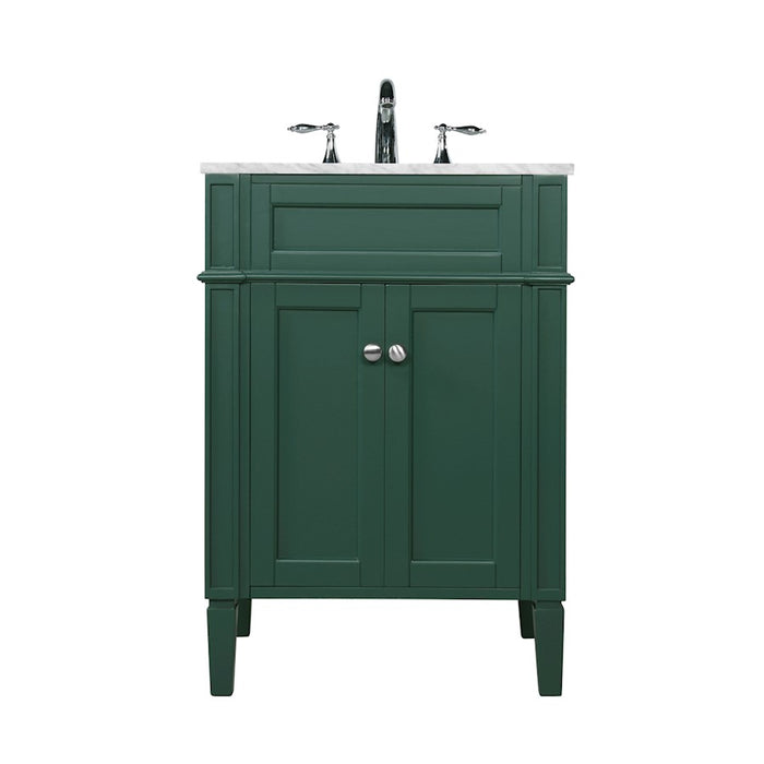 Elegant Kitchen/Bath Park Avenue 24" Single Bathroom Vanity, Green - VF12524GN