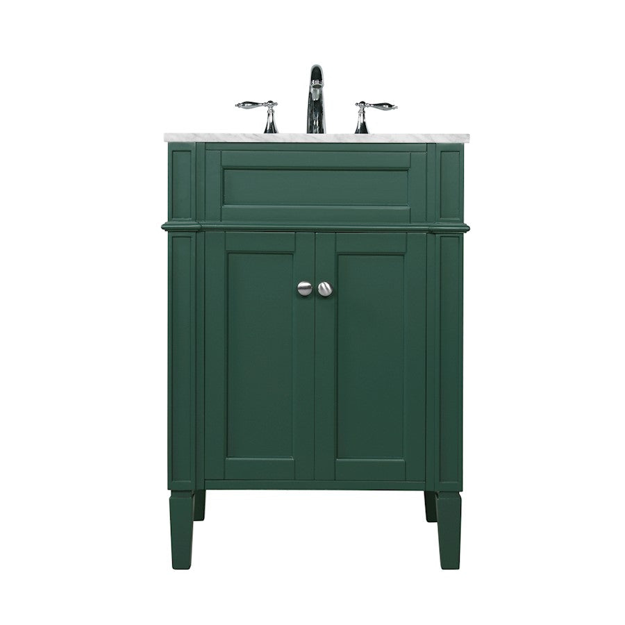 Elegant Kitchen/Bath Park Avenue 24" Single Bathroom Vanity, Green - VF12524GN