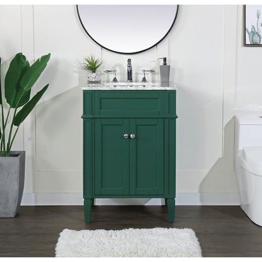 Elegant Kitchen/Bath Park Avenue 24" Single Bathroom Vanity, Green