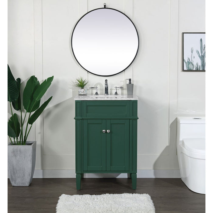 Elegant Kitchen/Bath Park Avenue 24" Single Bathroom Vanity, Green