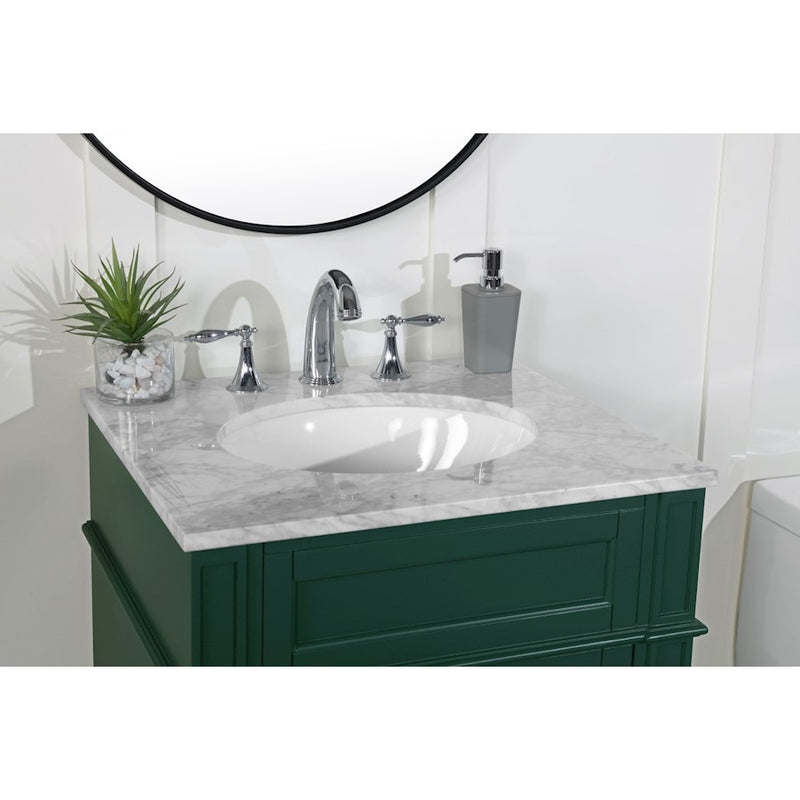 Elegant Kitchen/Bath Park Avenue 24" Single Bathroom Vanity, Green