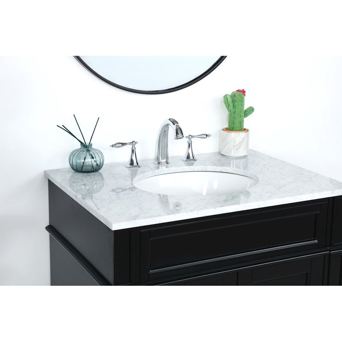 Elegant Kitchen/Bath Park Avenue 30" Single Bathroom Vanity, Black