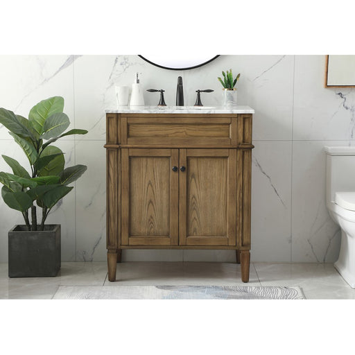 Elegant Park Avenue 30" Single Bathroom Vanity, Driftwood