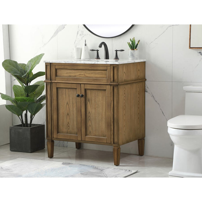 Elegant Park Avenue 30" Single Bathroom Vanity, Driftwood