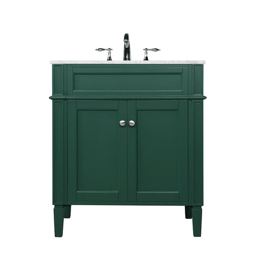 Elegant Kitchen/Bath Park Avenue 30" Single Bathroom Vanity, Green - VF12530GN
