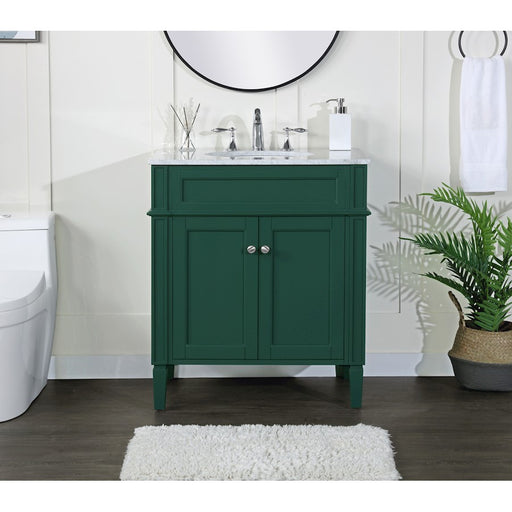 Elegant Kitchen/Bath Park Avenue 30" Single Bathroom Vanity, Green