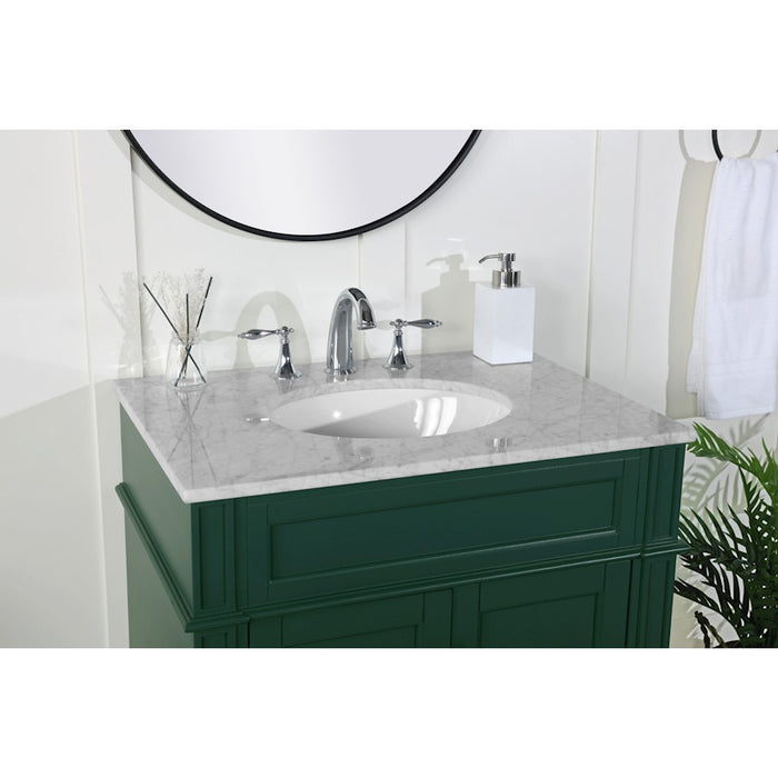 Elegant Kitchen/Bath Park Avenue 30" Single Bathroom Vanity, Green
