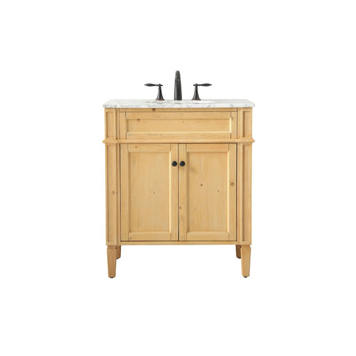 Elegant Park Avenue 30" Single Bathroom Vanity, Natural Wood - VF12530NW