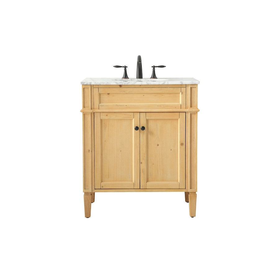 Elegant Park Avenue 30" Single Bathroom Vanity, Natural Wood - VF12530NW