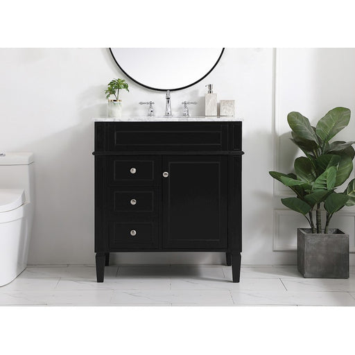 Elegant Kitchen/Bath Park Avenue 32" Single Bathroom Vanity, Black