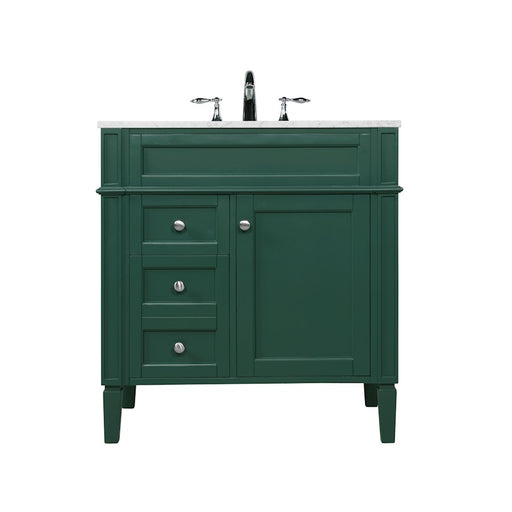 Elegant Kitchen/Bath Park Avenue 32" Single Bathroom Vanity, Green - VF12532GN