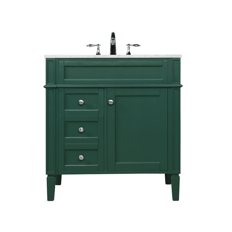 Elegant Kitchen/Bath Park Avenue 32" Single Bathroom Vanity, Green - VF12532GN