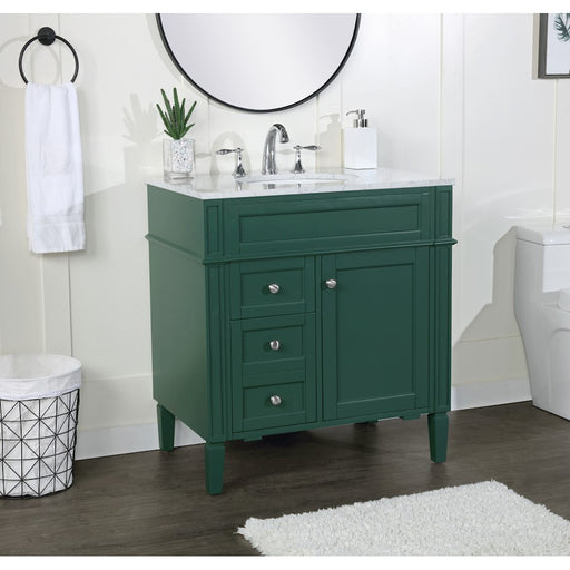 Elegant Kitchen/Bath Park Avenue 32" Single Bathroom Vanity, Green