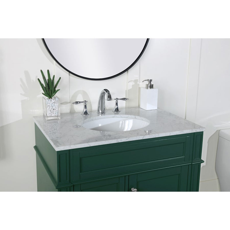 Elegant Kitchen/Bath Park Avenue 32" Single Bathroom Vanity, Green
