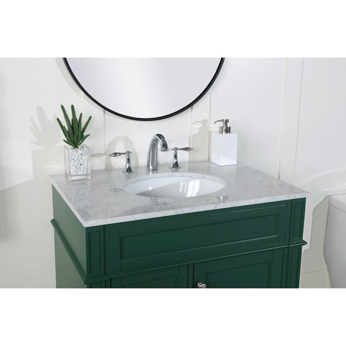 Elegant Kitchen/Bath Park Avenue 32" Single Bathroom Vanity, Green