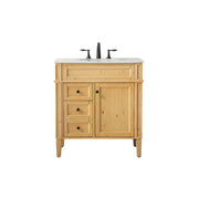 Elegant Park Avenue 32" Single Bathroom Vanity, Natural Wood - VF12532NW