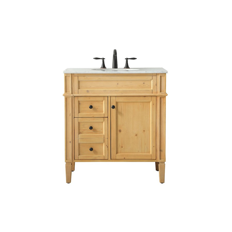 Elegant Park Avenue 32" Single Bathroom Vanity, Natural Wood - VF12532NW