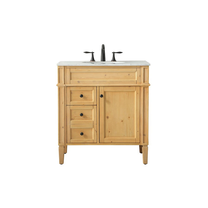 Elegant Park Avenue 32" Single Bathroom Vanity, Natural Wood - VF12532NW