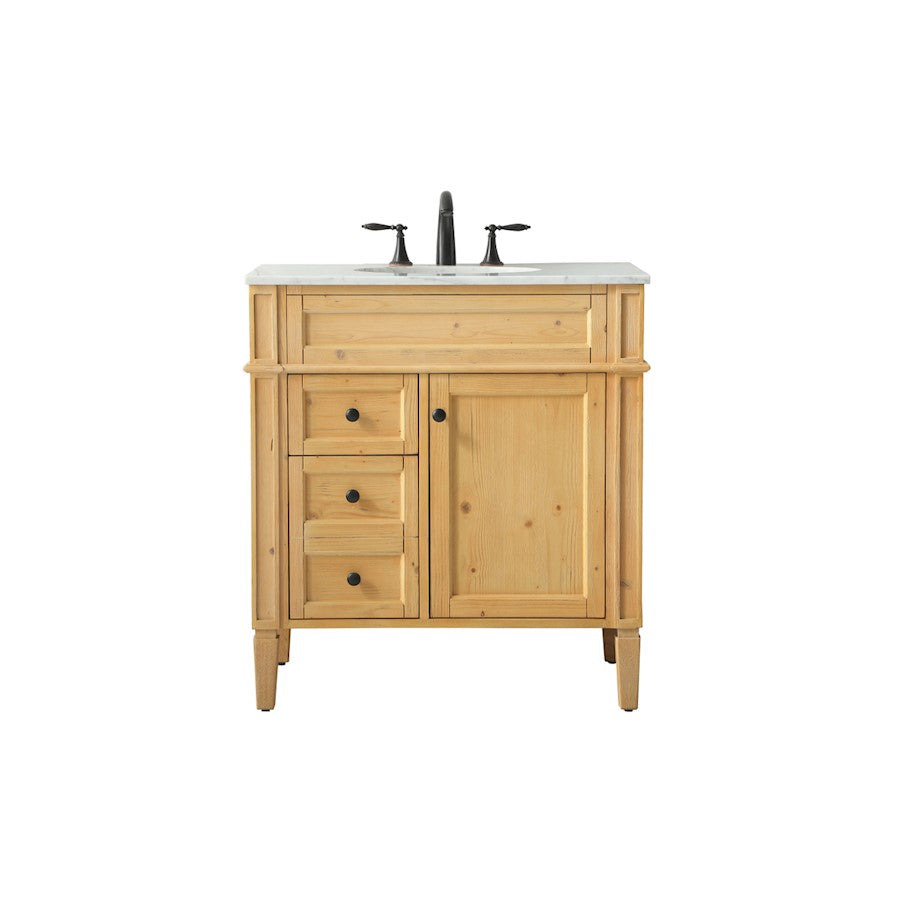 Elegant Park Avenue 32" Single Bathroom Vanity, Natural Wood - VF12532NW