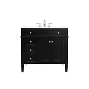 Elegant Kitchen/Bath Park Avenue 36" Single Bathroom Vanity, Black - VF12536BK
