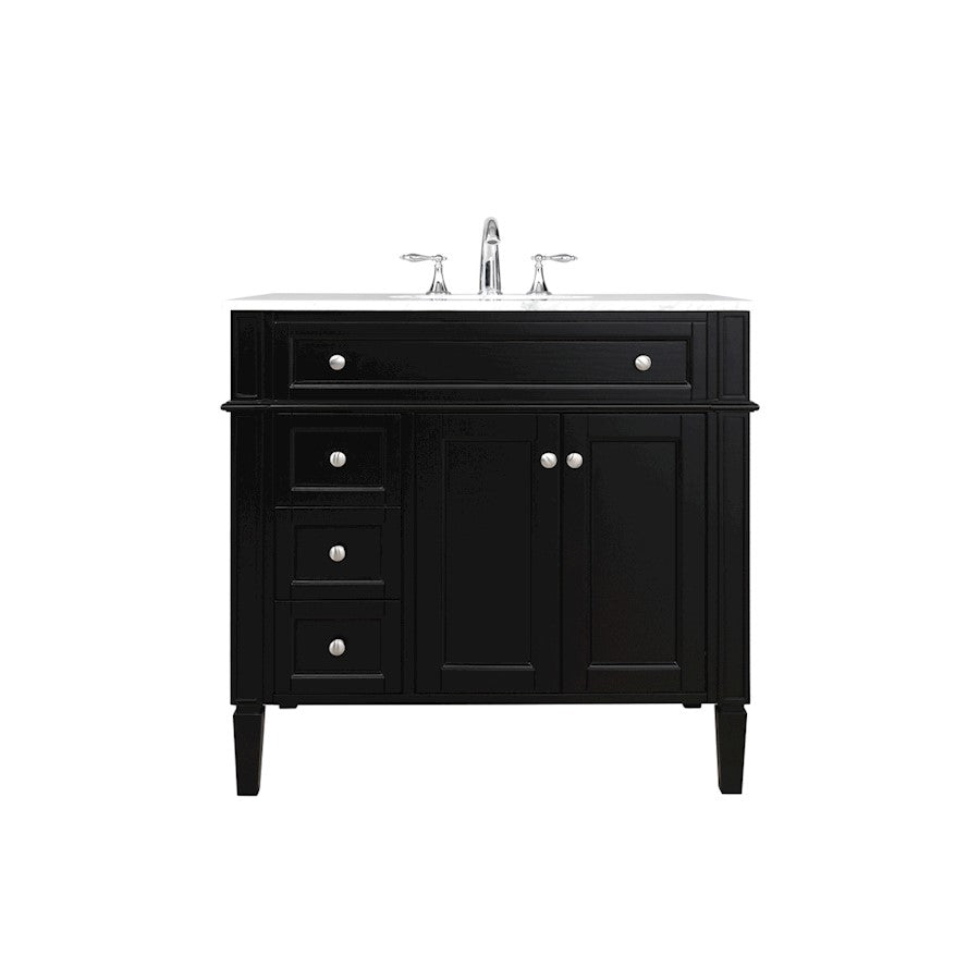 Elegant Kitchen/Bath Park Avenue 36" Single Bathroom Vanity, Black - VF12536BK