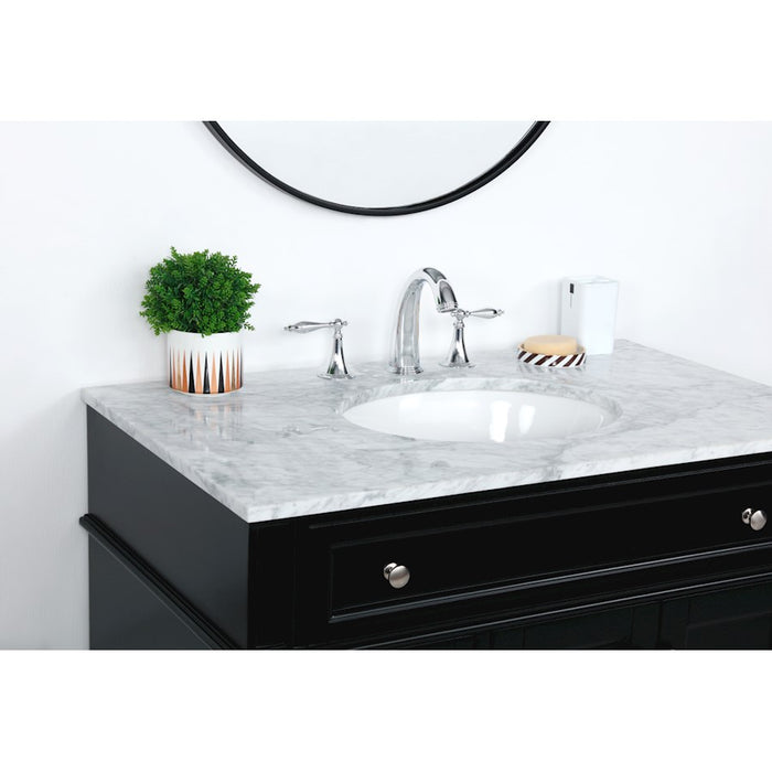 Elegant Kitchen/Bath Park Avenue 36" Single Bathroom Vanity, Black
