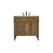 Elegant Park Avenue 36" Single Bathroom Vanity, Driftwood - VF12536DW