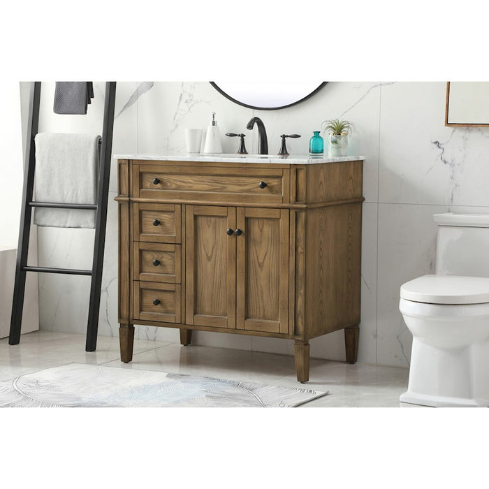 Elegant Park Avenue 36" Single Bathroom Vanity, Driftwood