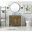 Elegant Park Avenue 36" Single Bathroom Vanity, Driftwood