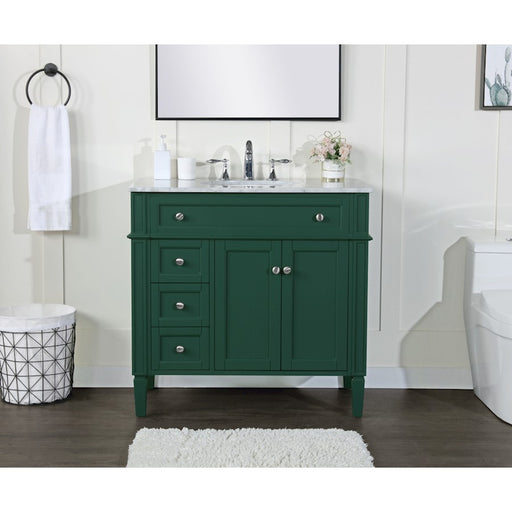 Elegant Kitchen/Bath Park Avenue 36" Single Bathroom Vanity, Green