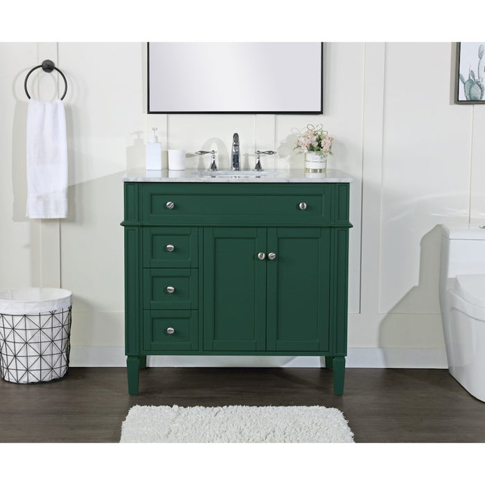 Elegant Kitchen/Bath Park Avenue 36" Single Bathroom Vanity, Green