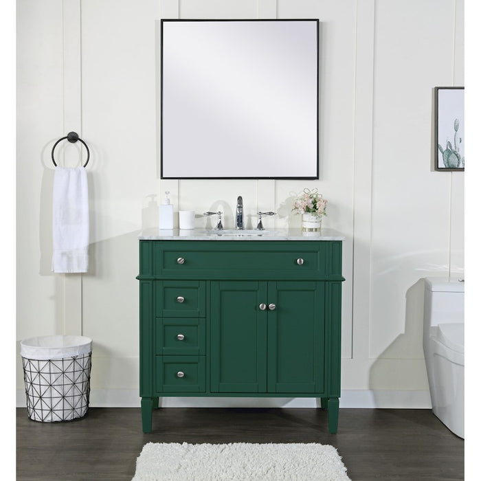 Elegant Kitchen/Bath Park Avenue 36" Single Bathroom Vanity, Green