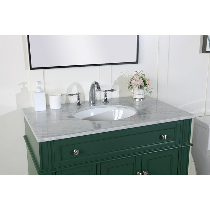 Elegant Kitchen/Bath Park Avenue 36" Single Bathroom Vanity, Green