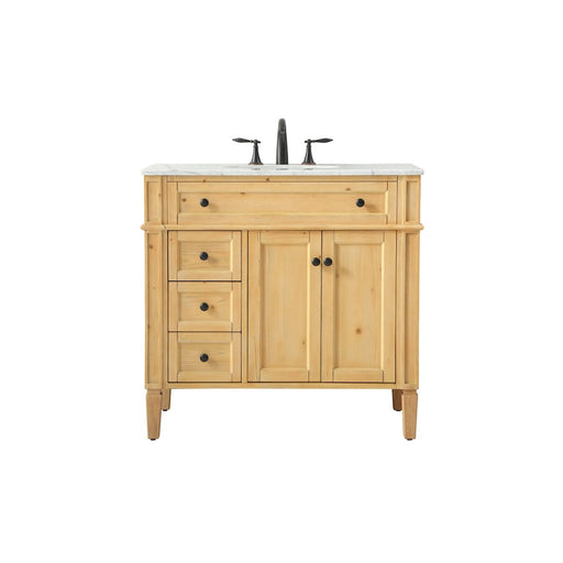 Elegant Park Avenue 36" Single Bathroom Vanity, Natural Wood - VF12536NW