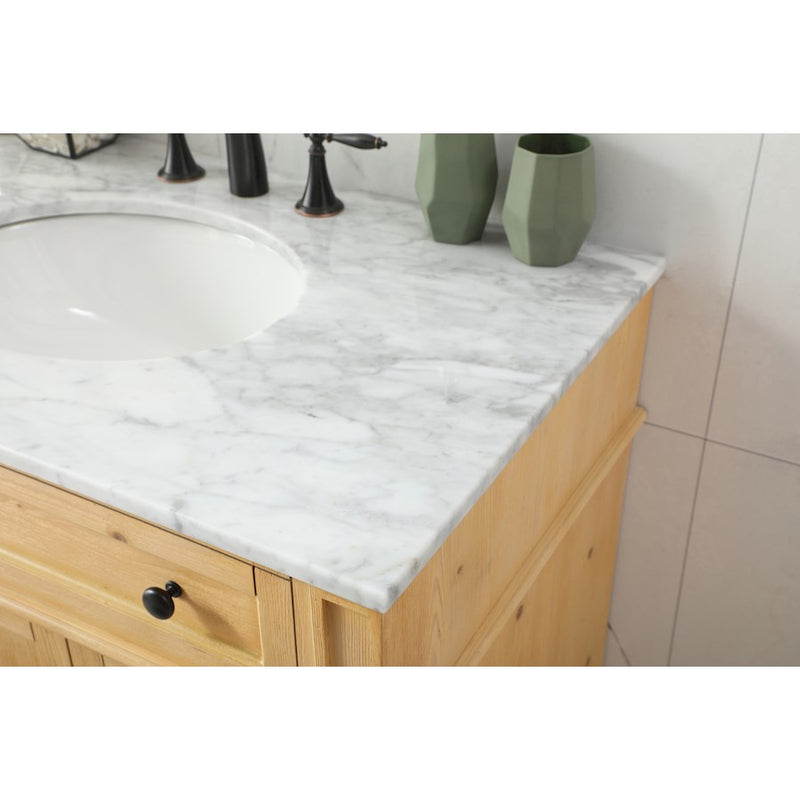 Elegant Park Avenue 36" Single Bathroom Vanity, Natural Wood