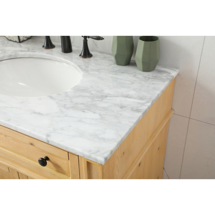 Elegant Park Avenue 36" Single Bathroom Vanity, Natural Wood