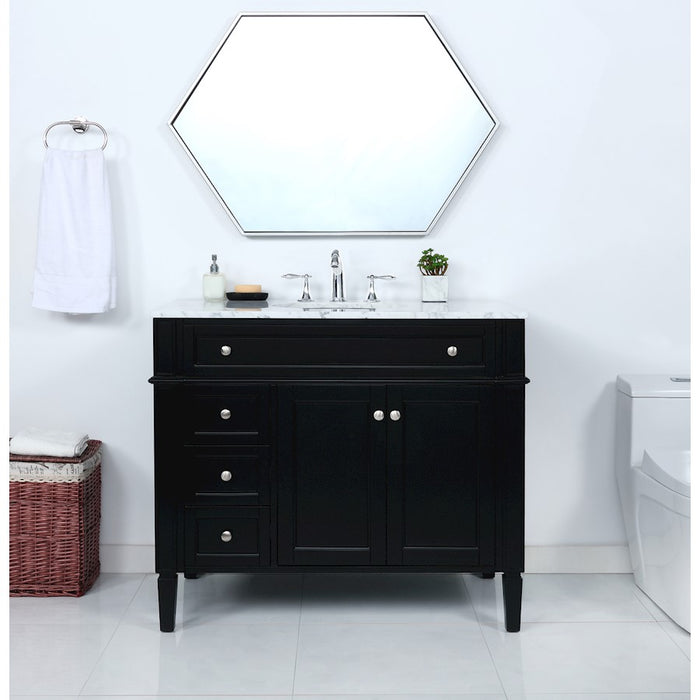 Elegant Kitchen/Bath Park Avenue 40" Single Bathroom Vanity, Black