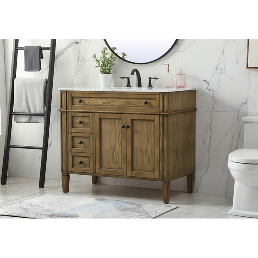 Elegant Park Avenue 40" Single Bathroom Vanity, Driftwood